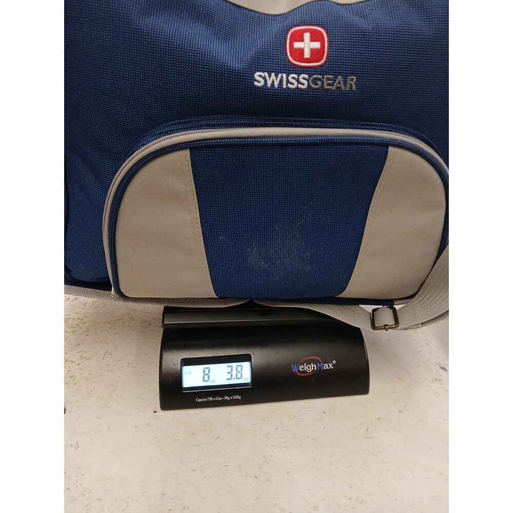 SwissGear Blue and Gray Picnic Backpack with Full Picnic Set